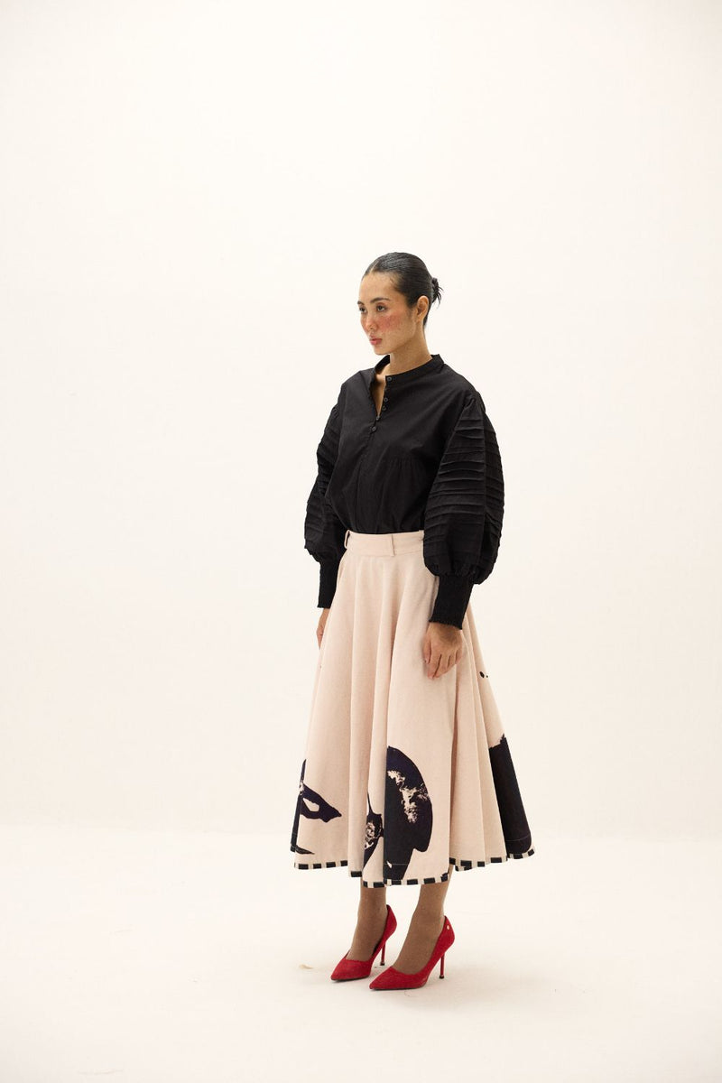 Alum Stone Skirt mul by Khara Kapas in multi for women in Singapore