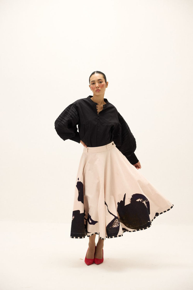 Alum Stone Skirt mul by Khara Kapas in multi for women in Singapore