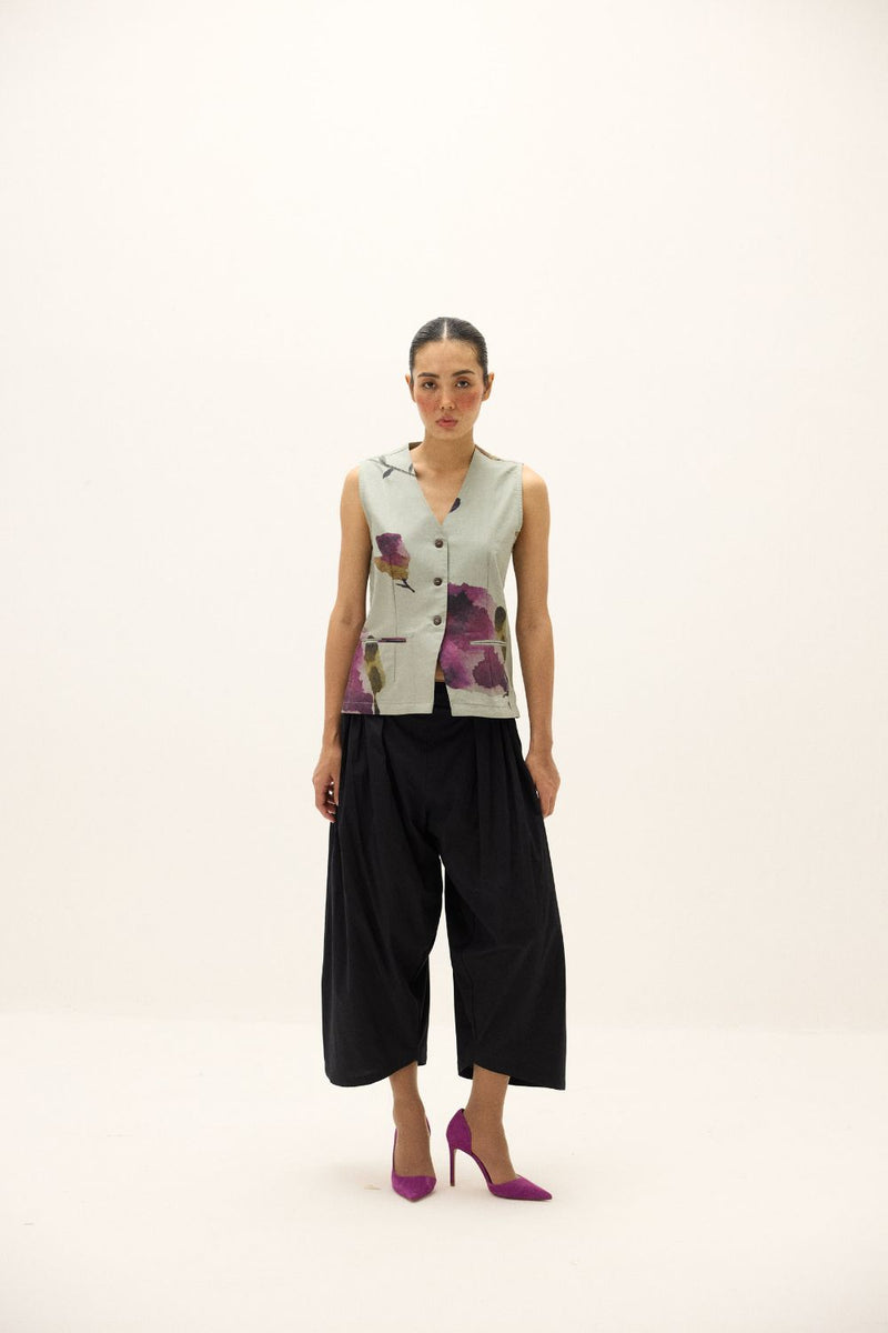 Echo Pants poplin by Khara Kapas in black for women in Singapore