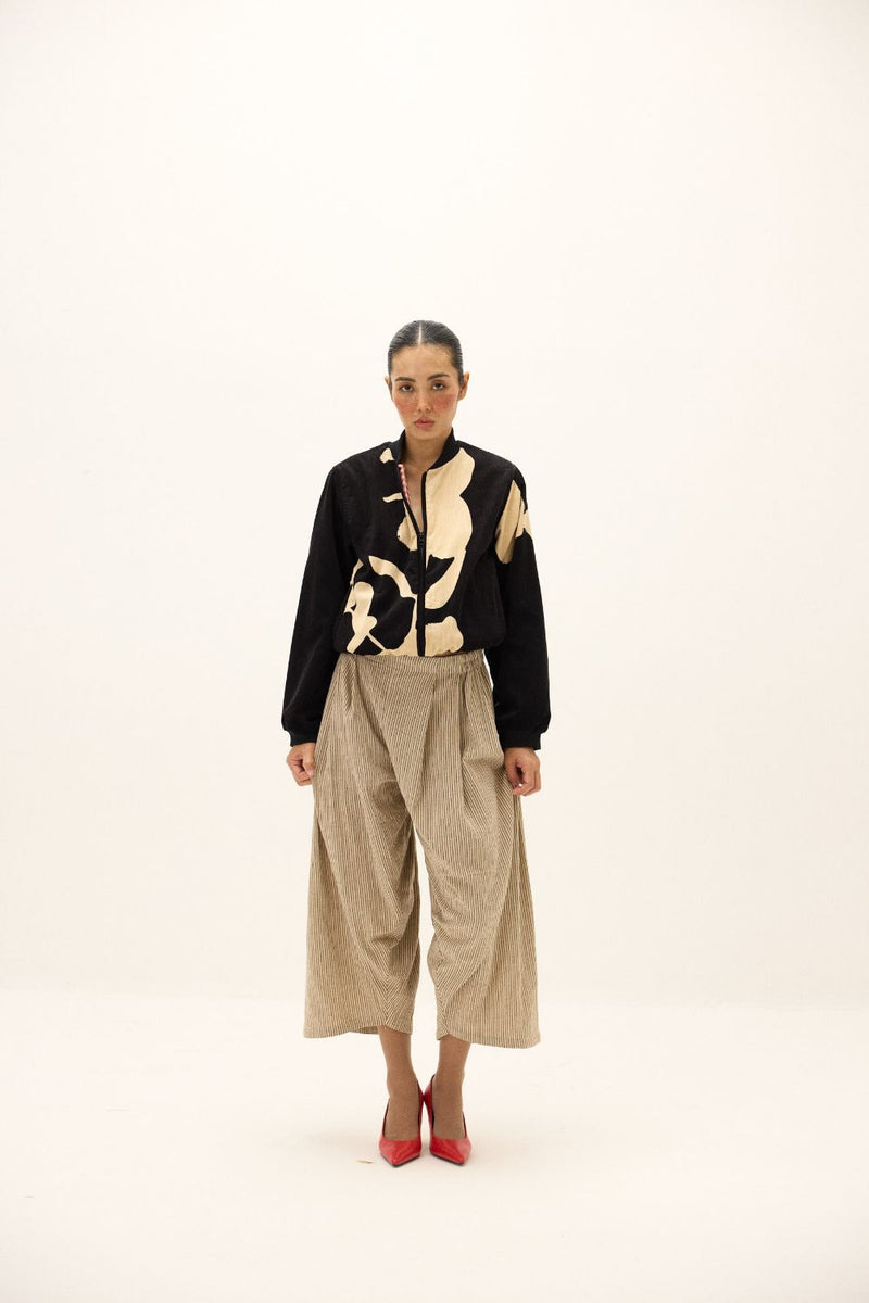 Twine Pants by Khara Kapas in beige for women in Singapore