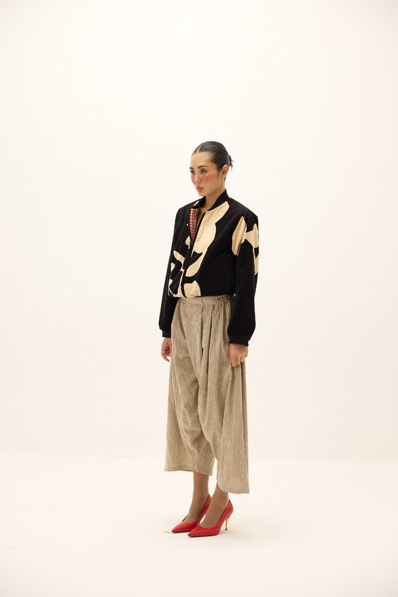 Twine Pants by Khara Kapas in beige for women in Singapore