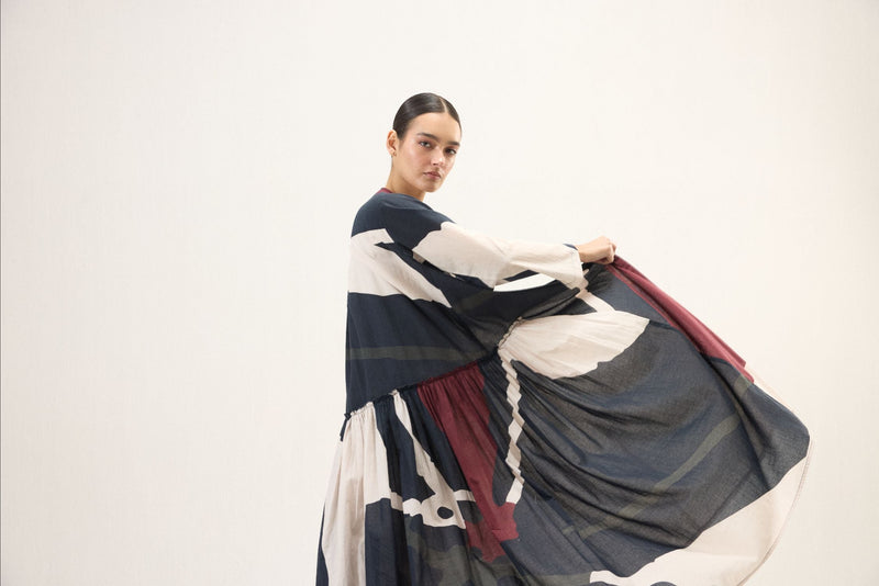 Ebonel set mulmul by Khara Kapas in multi for women in Singapore