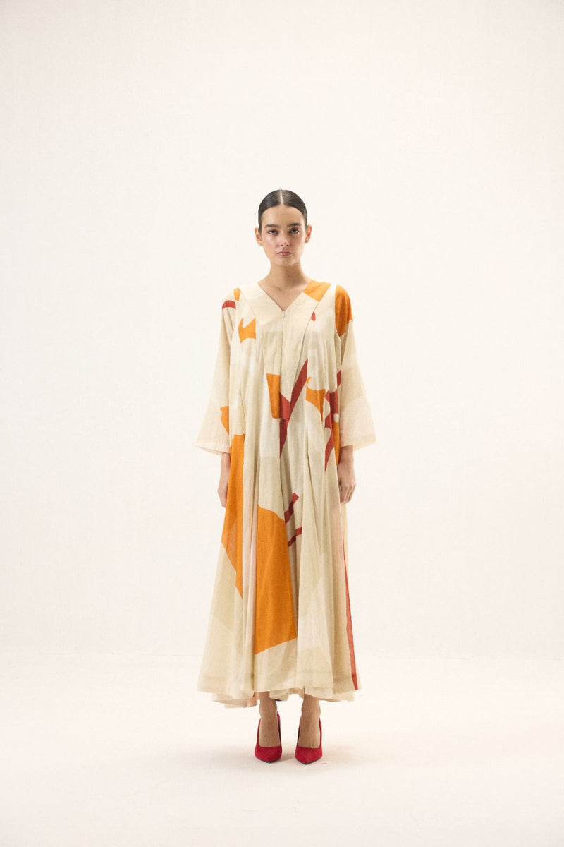 Oriel Jumpsuit set mulmul by Khara Kapas in ivory for women in Singapore