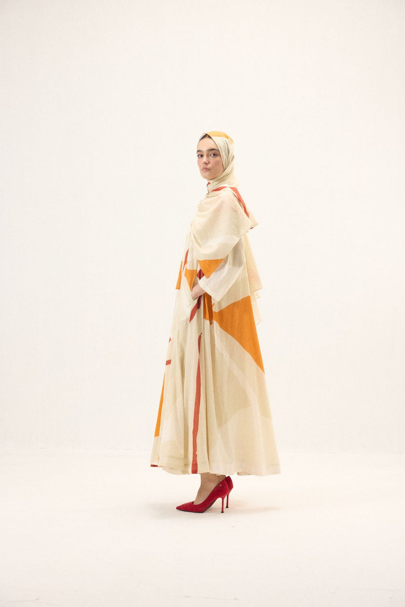 Oriel Jumpsuit set mulmul by Khara Kapas in ivory for women in Singapore