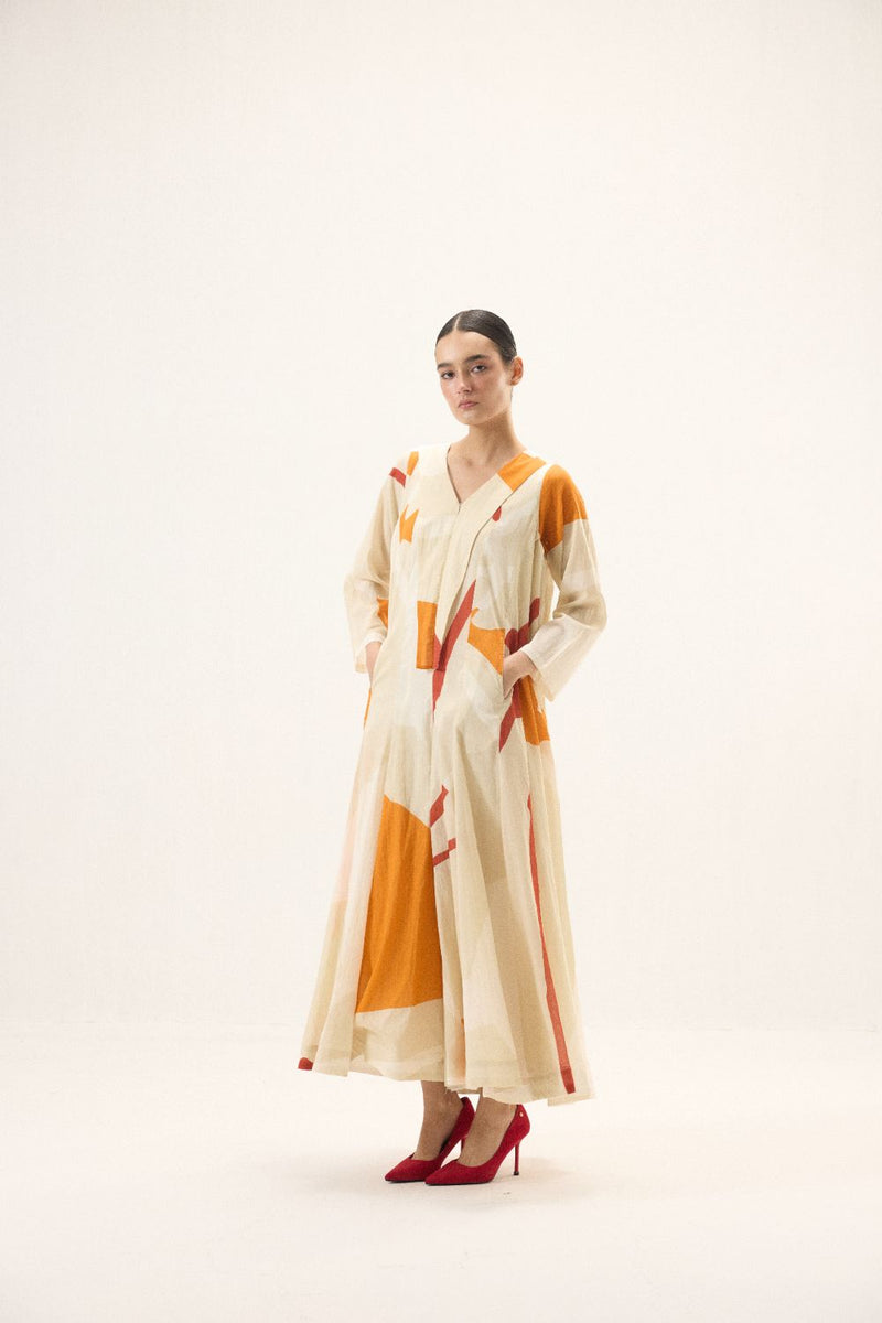 Oriel Jumpsuit set mulmul by Khara Kapas in ivory for women in Singapore