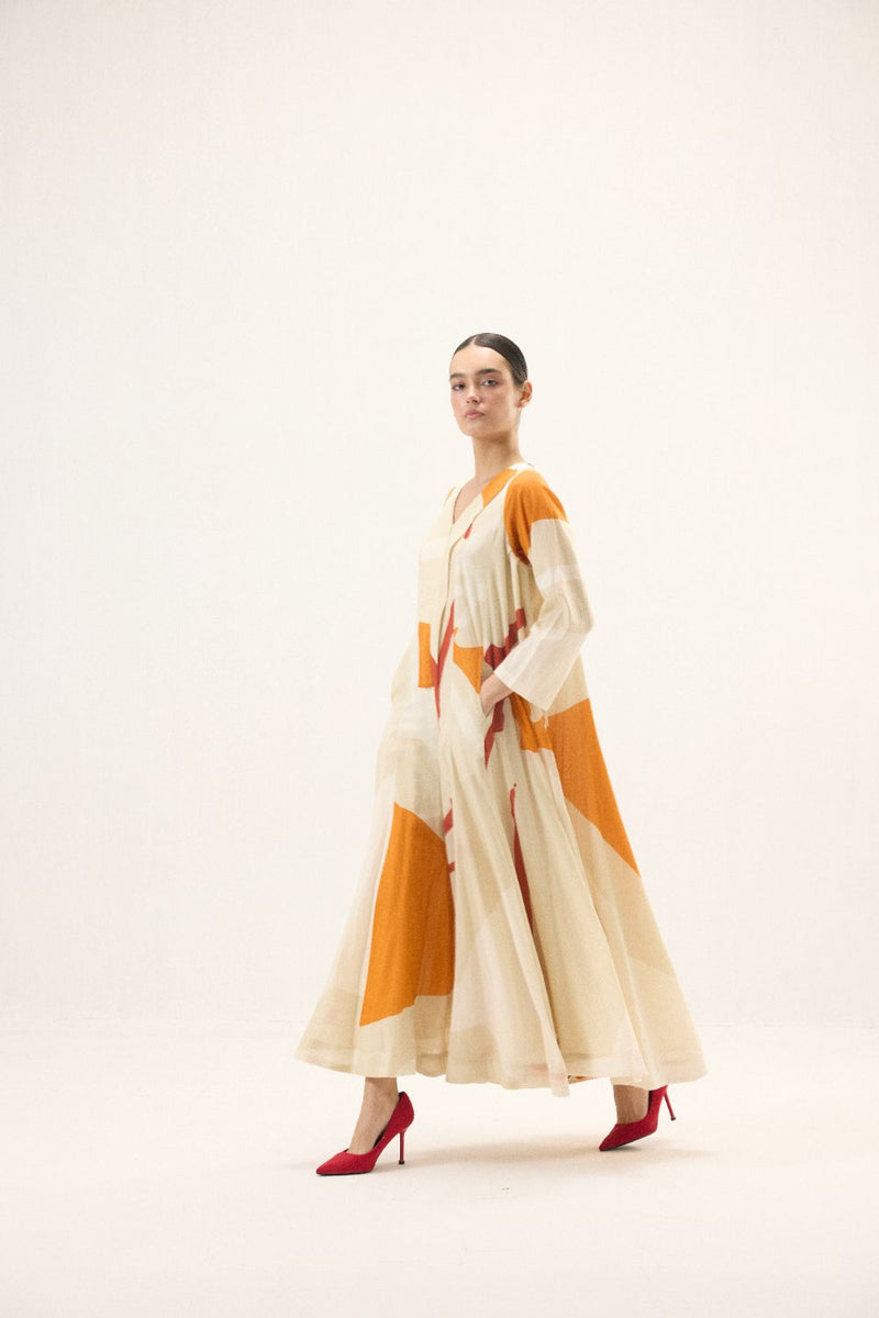 Oriel Jumpsuit set mulmul by Khara Kapas in ivory for women in Singapore