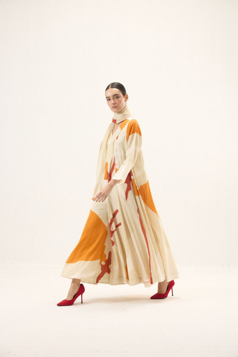 Oriel Jumpsuit set mulmul by Khara Kapas in ivory for women in Singapore