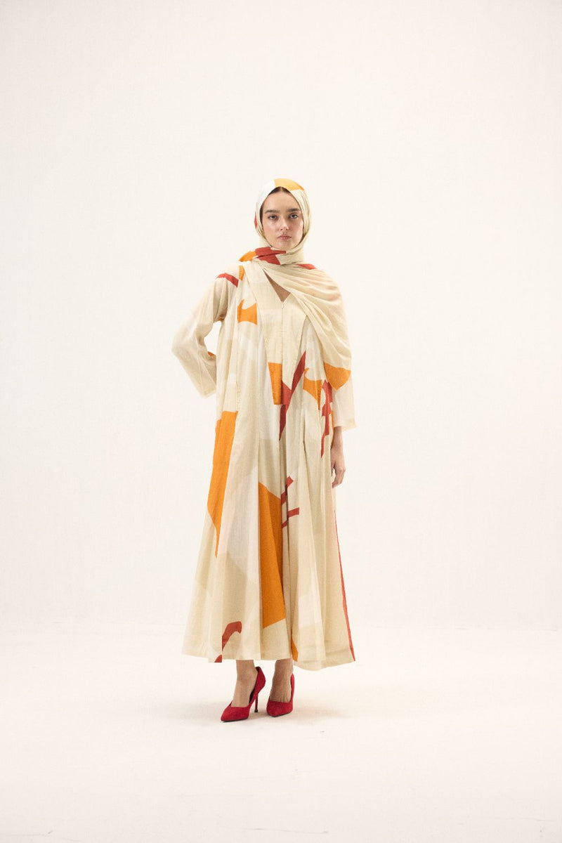 Oriel Jumpsuit set mulmul by Khara Kapas in ivory for women in Singapore