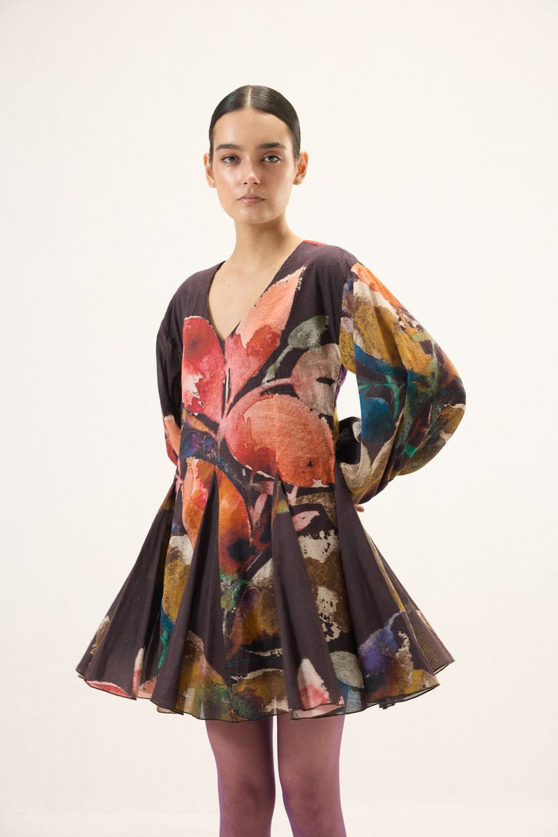 Kaleido Dress mulmul by Khara Kapas in multi for women in Singapore