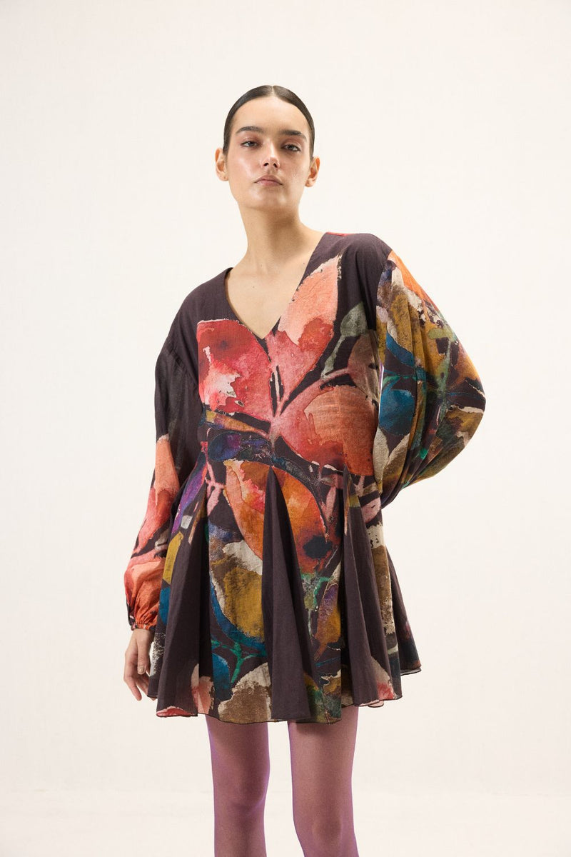 Kaleido Dress mulmul by Khara Kapas in multi for women in Singapore