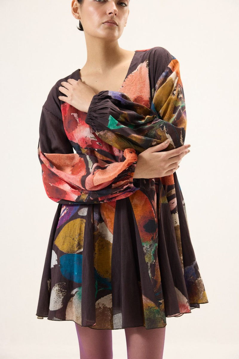 Kaleido Dress mulmul by Khara Kapas in multi for women in Singapore