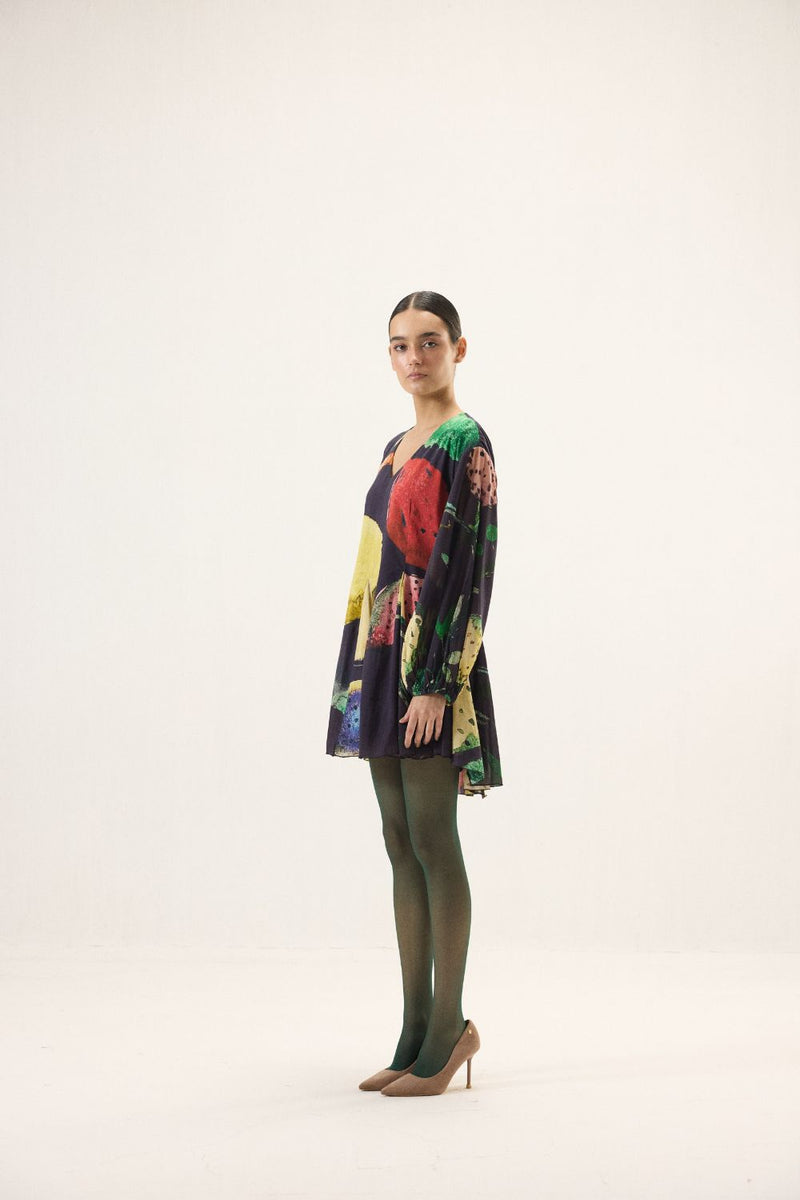 Grape Dress mulmul by Khara Kapas in multi for women in Singapore