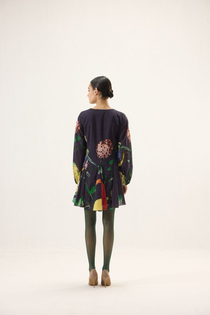 Grape Dress mulmul by Khara Kapas in multi for women in Singapore