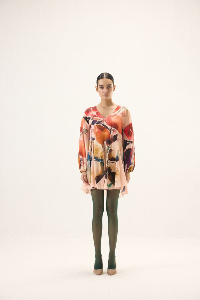 Raspberry Dress mulmul by Khara Kapas for women in Singapore