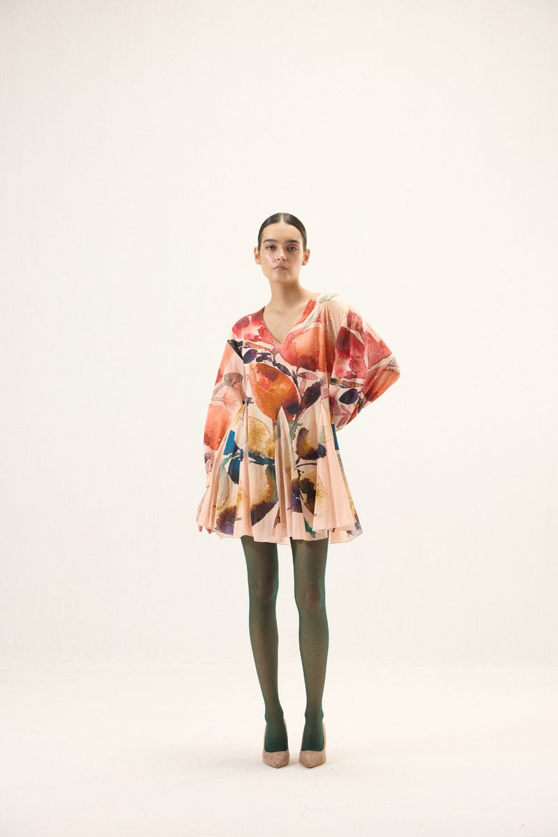 Raspberry Dress mulmul by Khara Kapas for women in Singapore