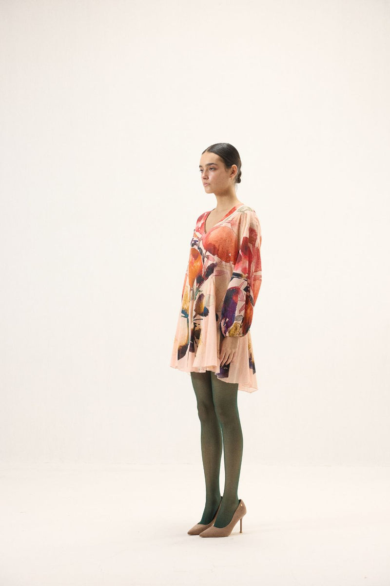 Raspberry Dress mulmul by Khara Kapas for women in Singapore