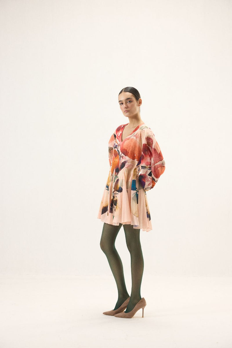 Raspberry Dress mulmul by Khara Kapas for women in Singapore