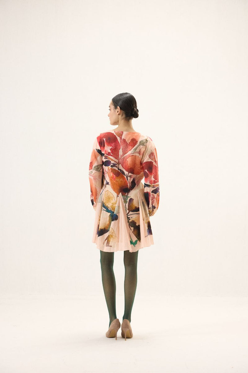 Raspberry Dress mulmul by Khara Kapas for women in Singapore