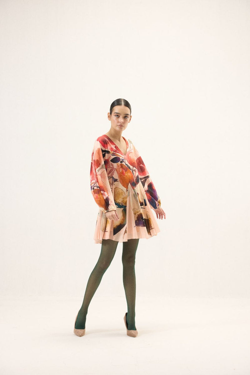 Raspberry Dress mulmul by Khara Kapas for women in Singapore
