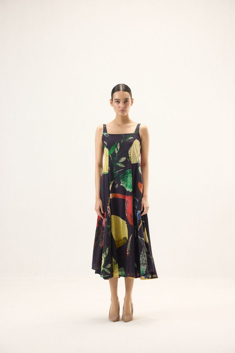 Spectrum Dress mulmul by Khara Kapas in multi for women in Singapore