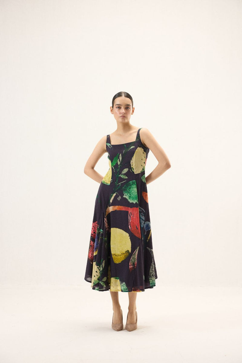 Spectrum Dress mulmul by Khara Kapas in multi for women in Singapore
