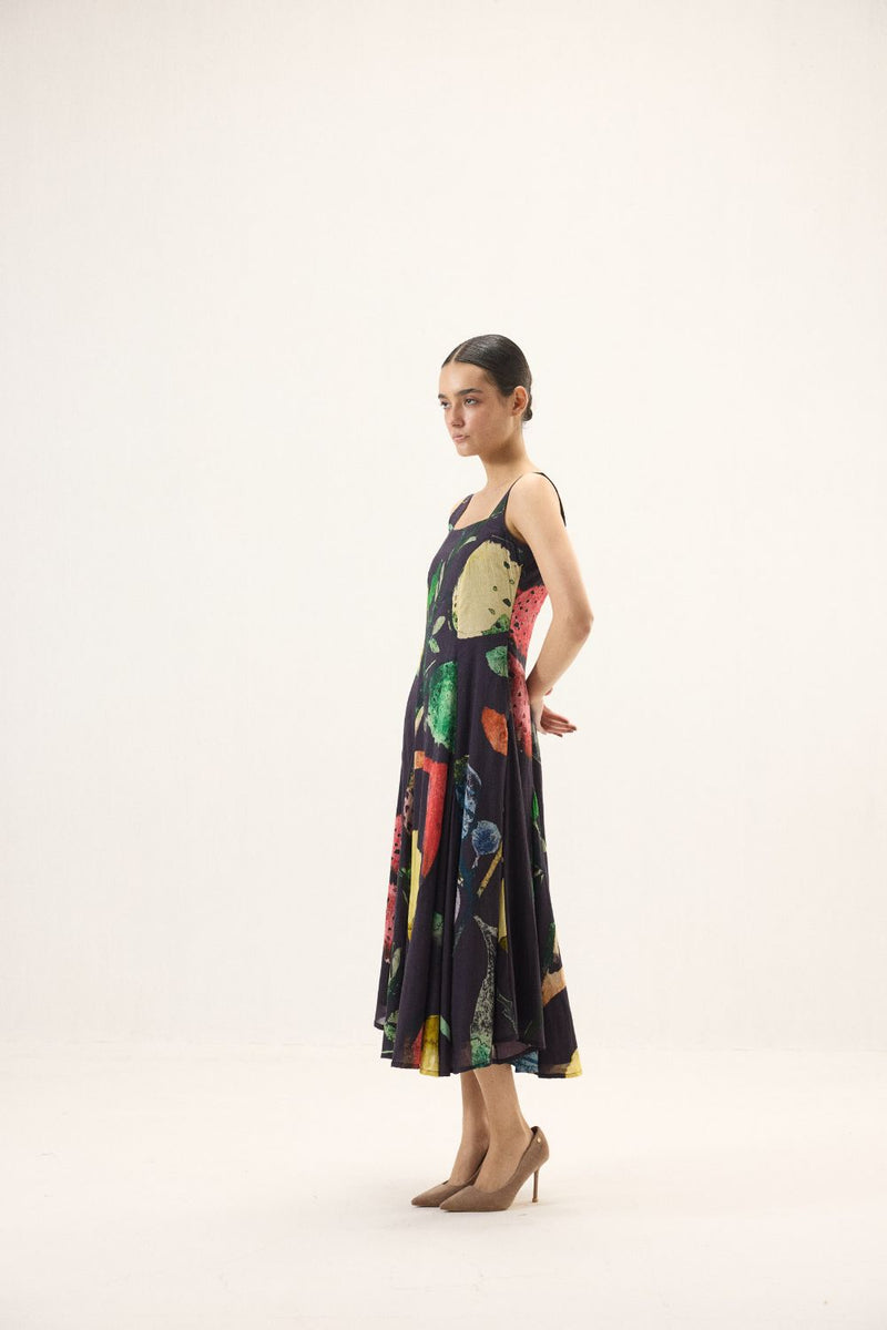 Spectrum Dress mulmul by Khara Kapas in multi for women in Singapore