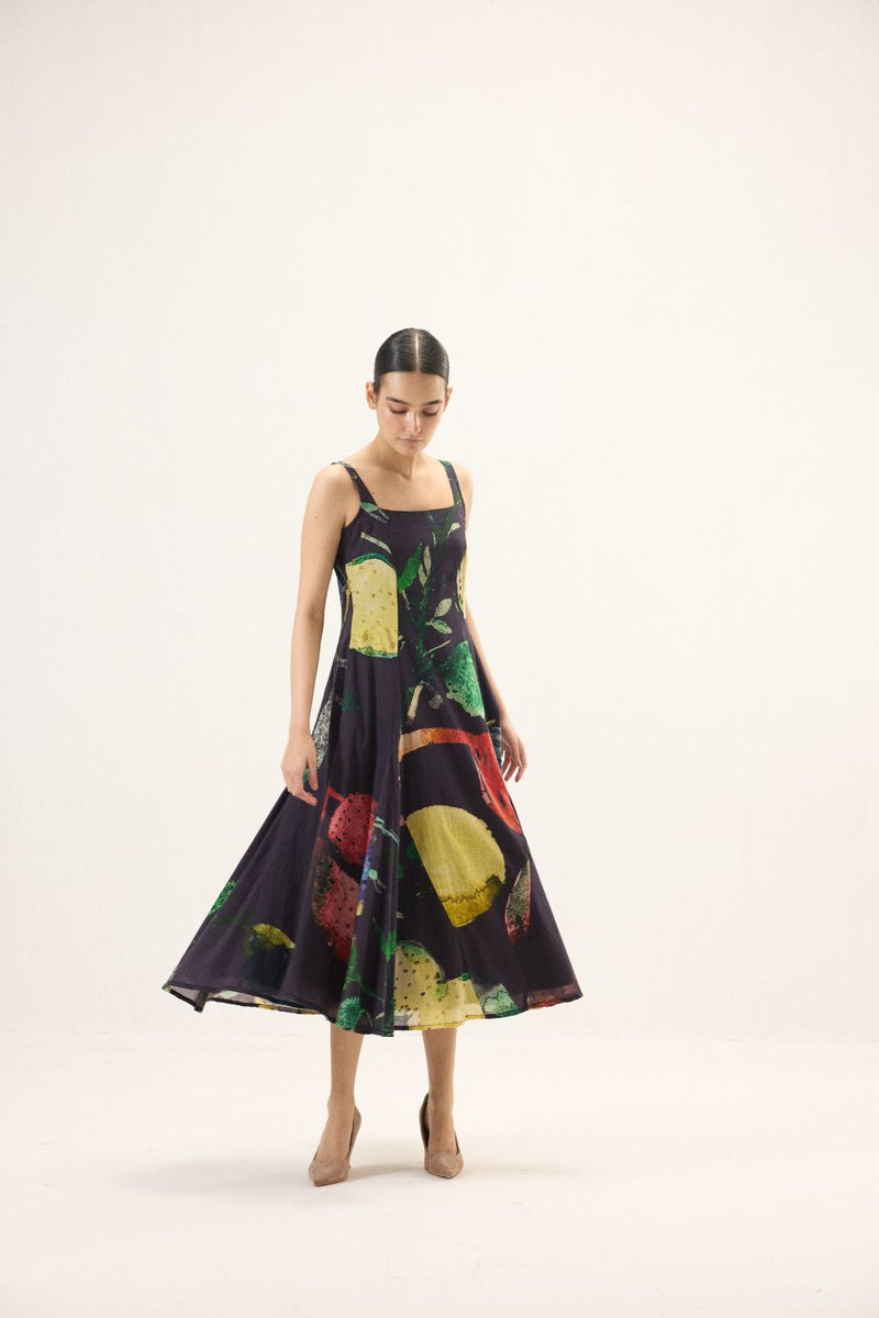 Spectrum Dress mulmul by Khara Kapas in multi for women in Singapore