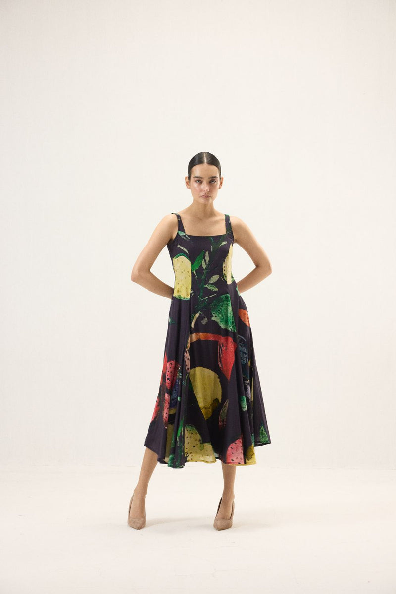 Spectrum Dress mulmul by Khara Kapas in multi for women in Singapore
