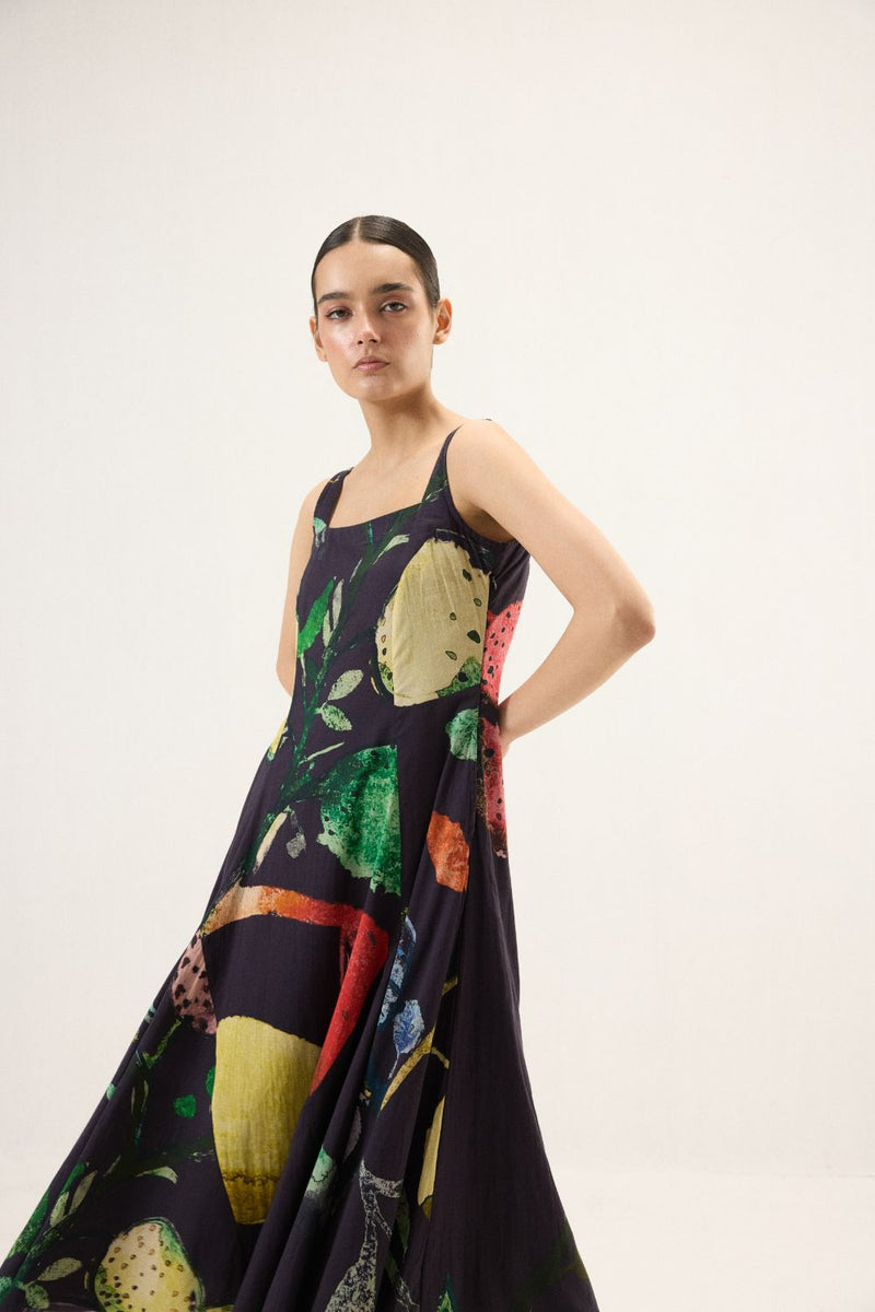 Spectrum Dress mulmul by Khara Kapas in multi for women in Singapore
