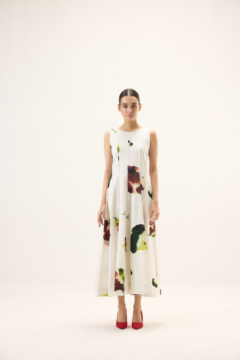 Moonwhite Dress oxford by Khara Kapas in white for women in Singapore