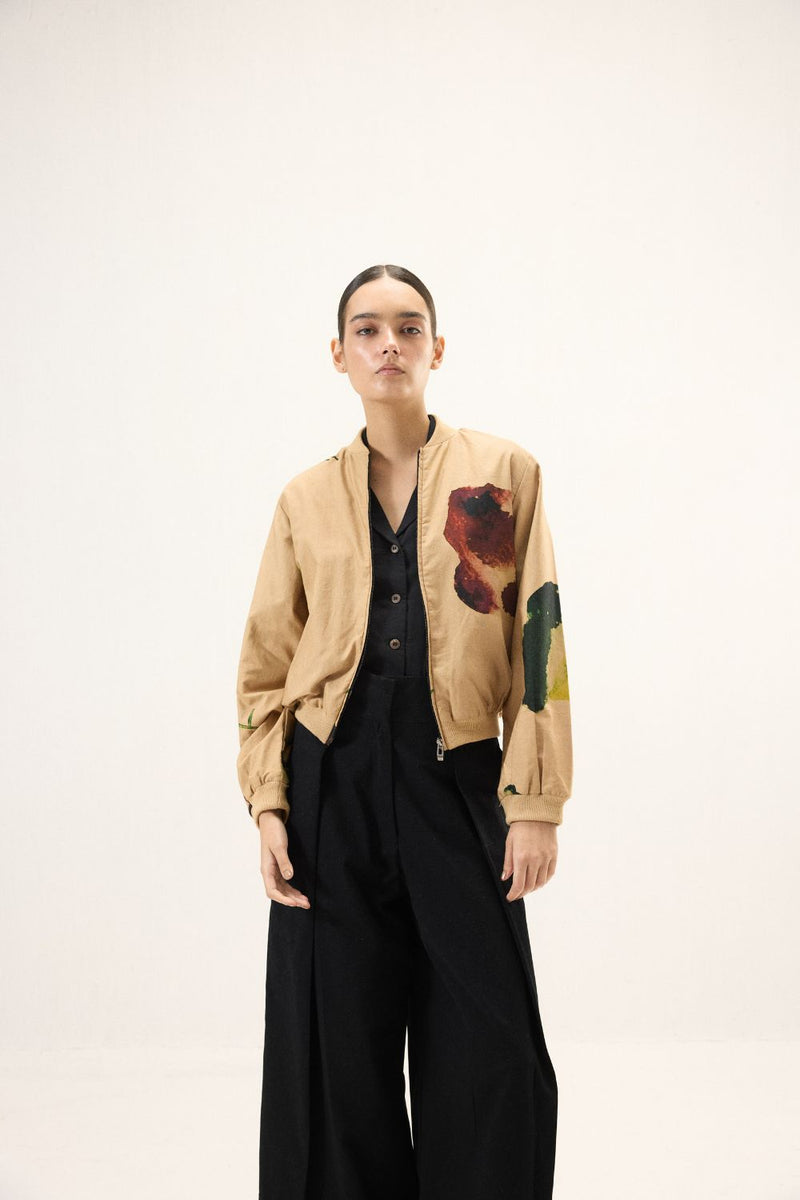Sunstone Bomber Jacket mulmul by Khara Kapas for women in Singapore