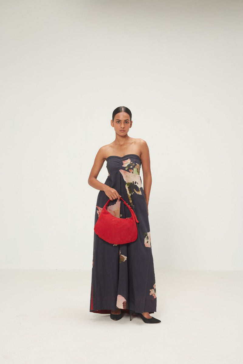 Amara Dress mul by Khara Kapas in grey for women in Singapore