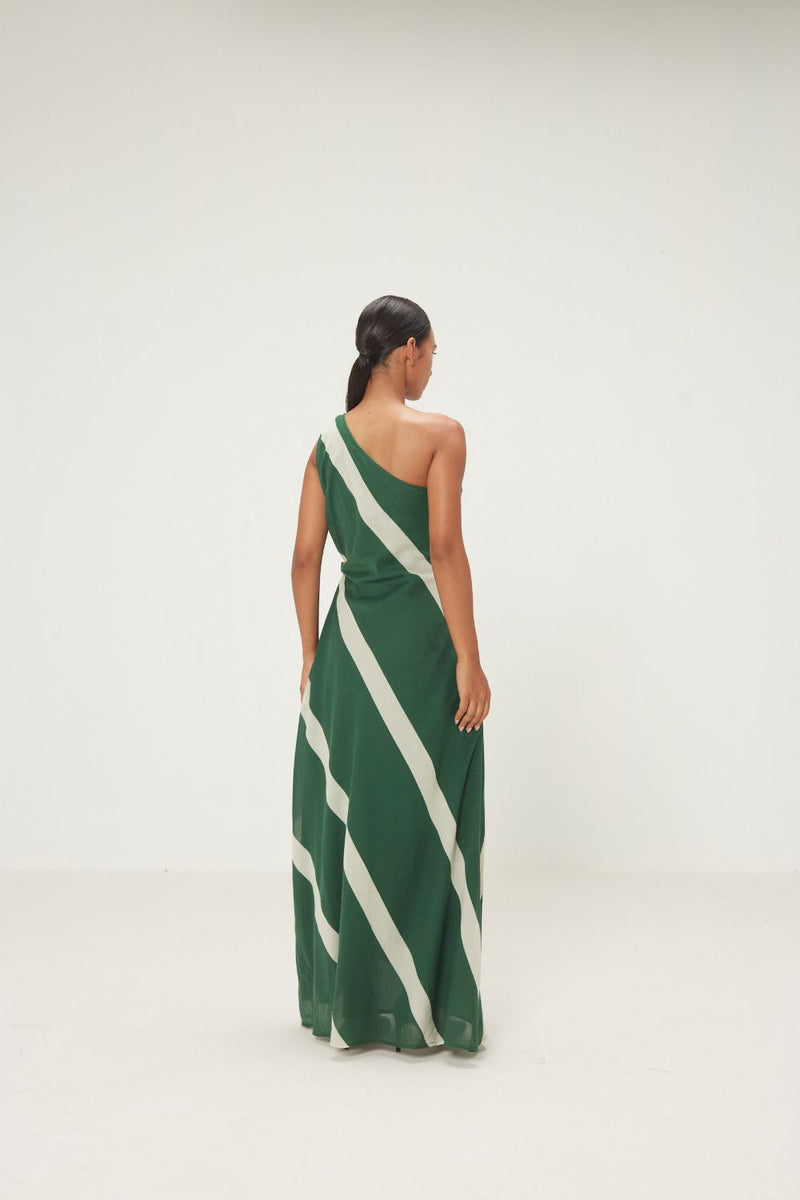 Sorrel Dress mul by Khara Kapas in green for women in Singapore