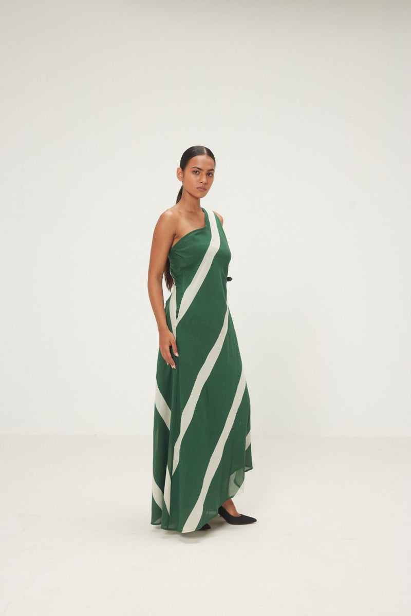 Sorrel Dress mul by Khara Kapas in green for women in Singapore