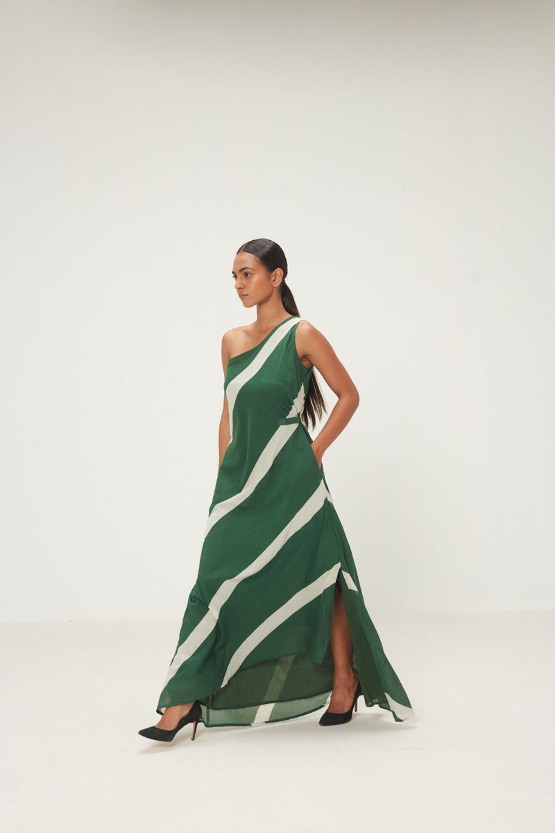 Sorrel Dress mul by Khara Kapas in green for women in Singapore