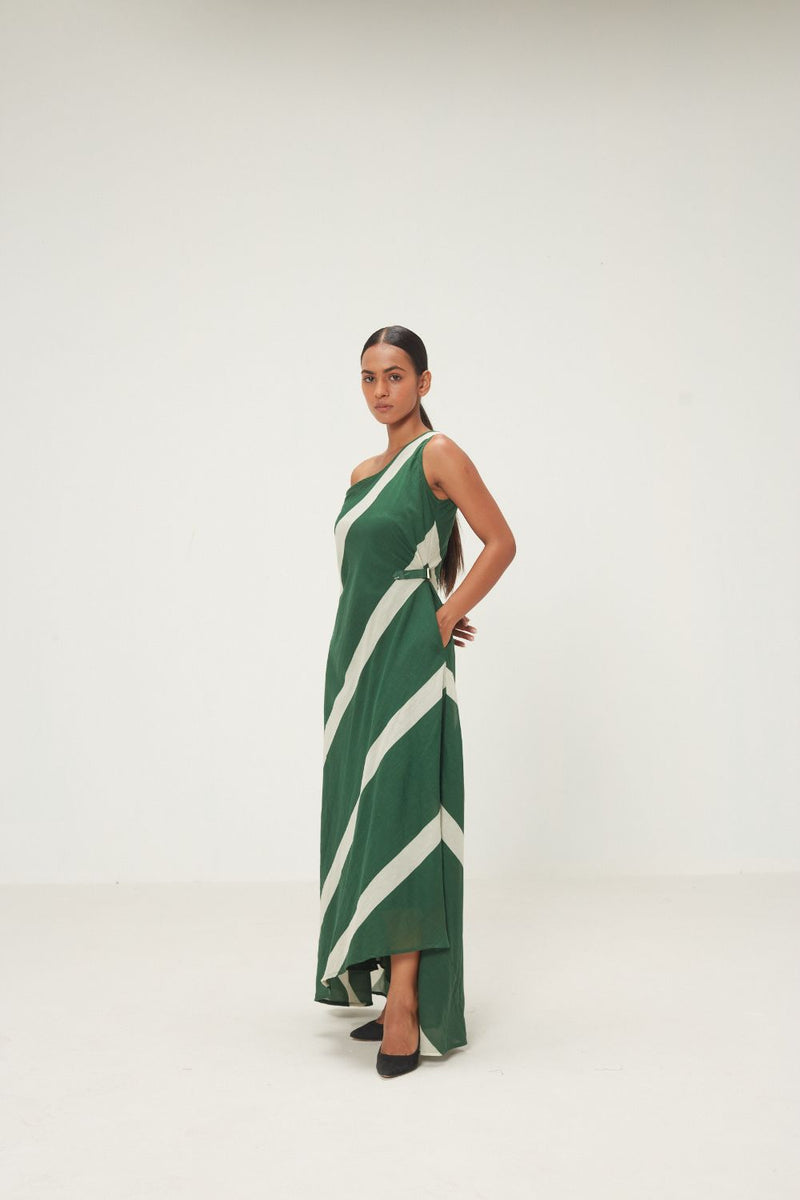 Sorrel Dress mul by Khara Kapas in green for women in Singapore