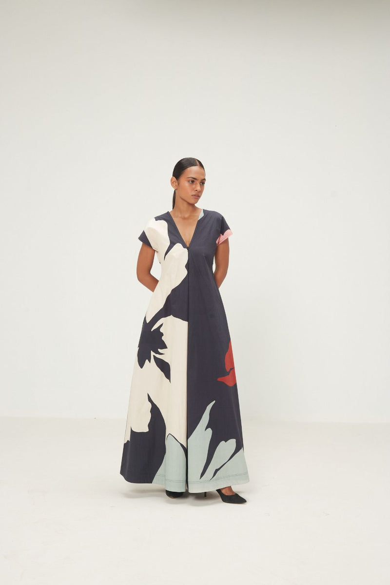 Luni Jumpsuit poplin by Khara Kapas in mulricolor for women in Singapore