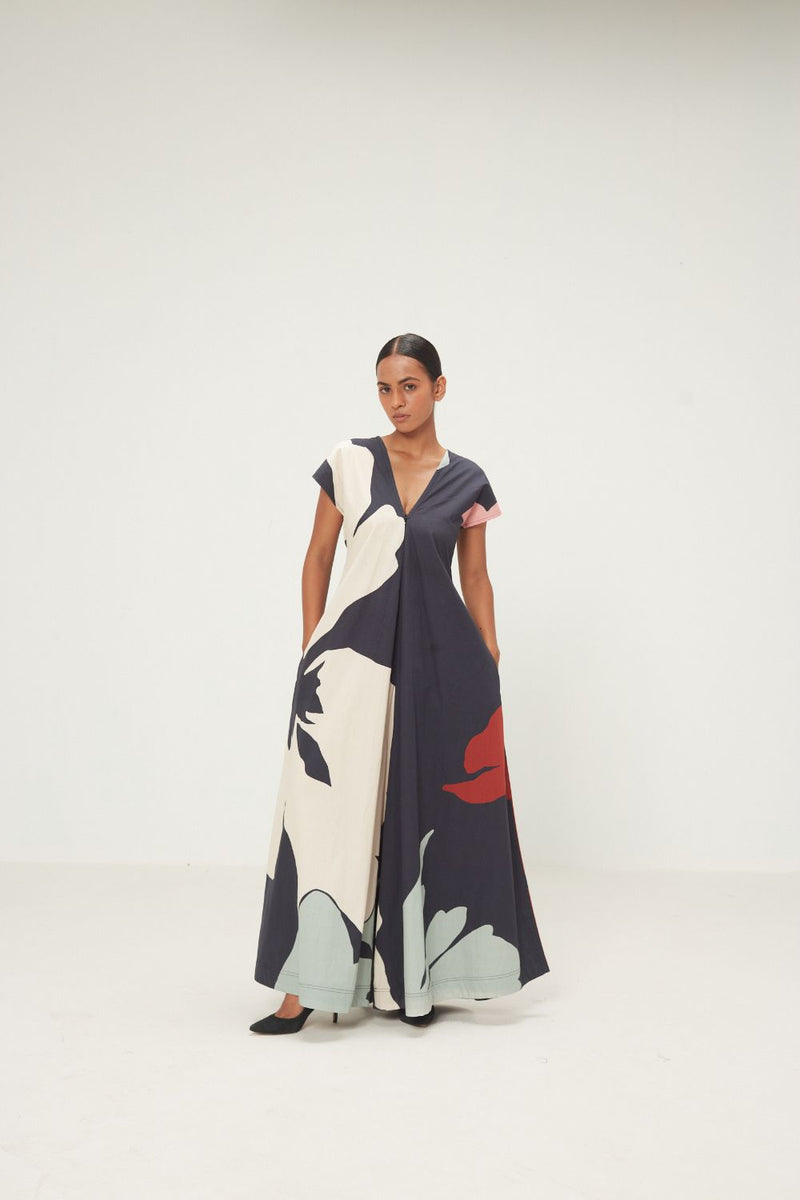 Luni Jumpsuit poplin by Khara Kapas in mulricolor for women in Singapore