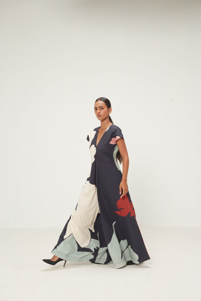 Luni Jumpsuit poplin by Khara Kapas in mulricolor for women in Singapore