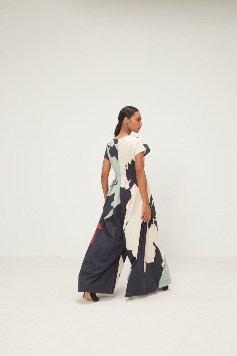 Luni Jumpsuit poplin by Khara Kapas in mulricolor for women in Singapore