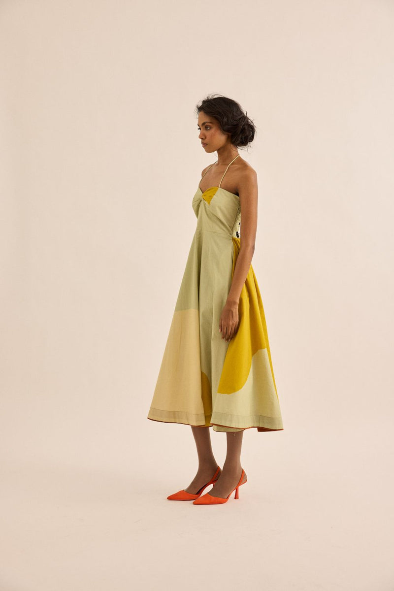 Pickle Dress mul by Khara Kapas in green for women in Singapore