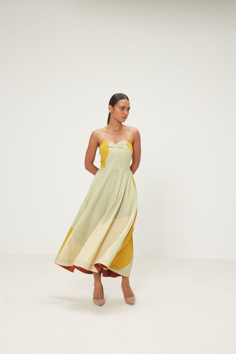 Pickle Dress mul by Khara Kapas in green for women in Singapore