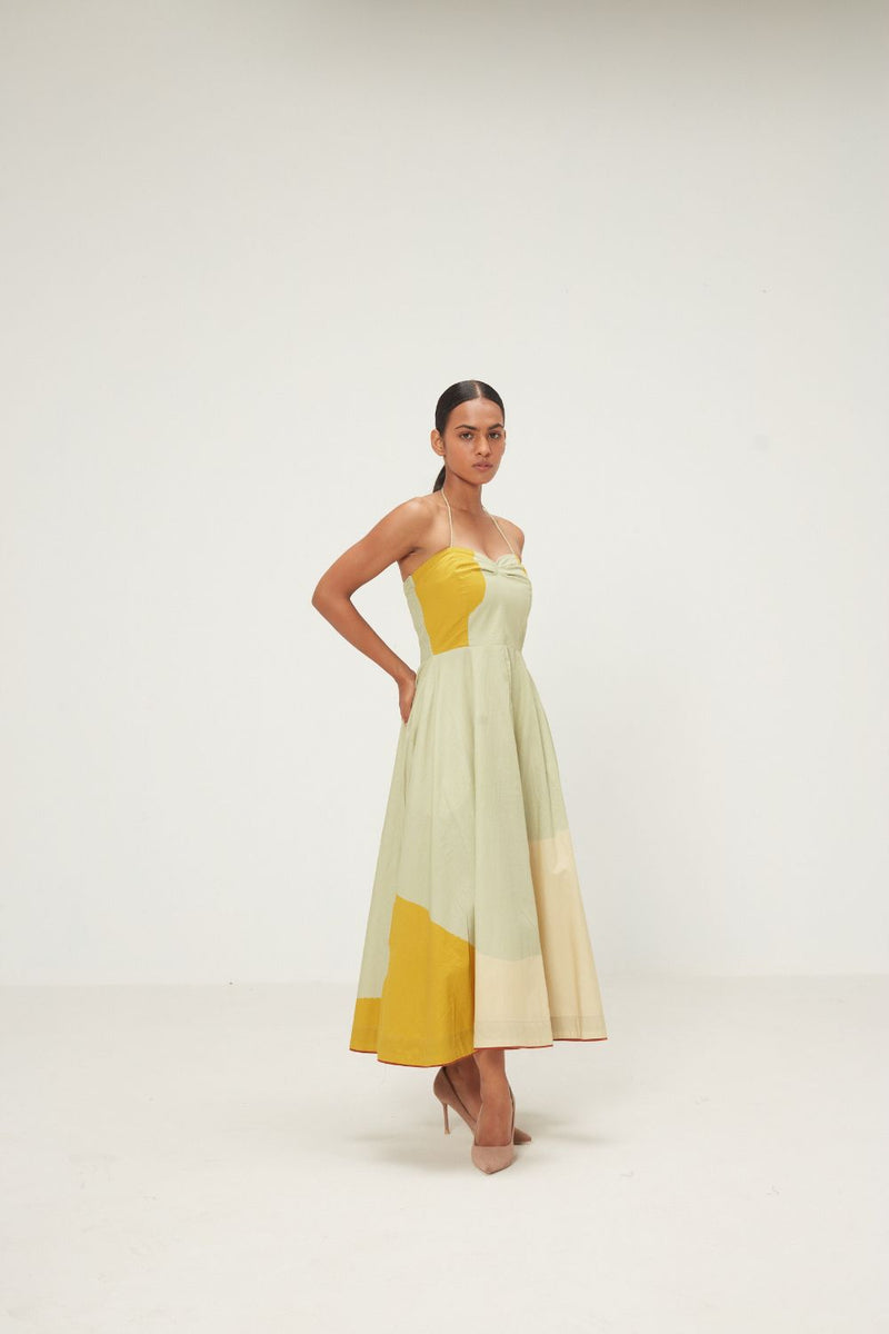 Pickle Dress mul by Khara Kapas in green for women in Singapore