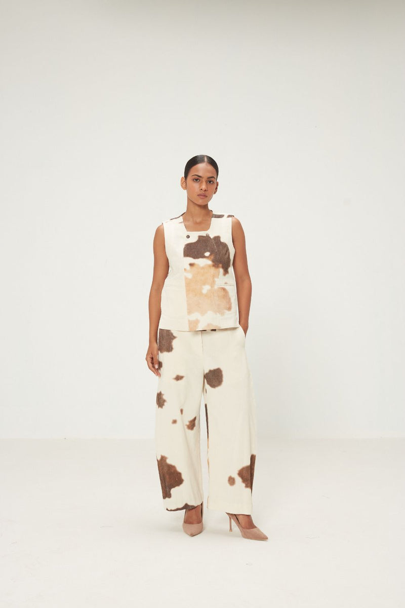 Holstein Co-ord Set corduroy by Khara Kapas in brown for women in Singapore