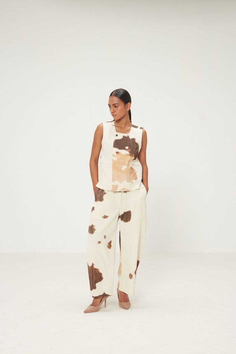 Holstein Co-ord Set corduroy by Khara Kapas in brown for women in Singapore