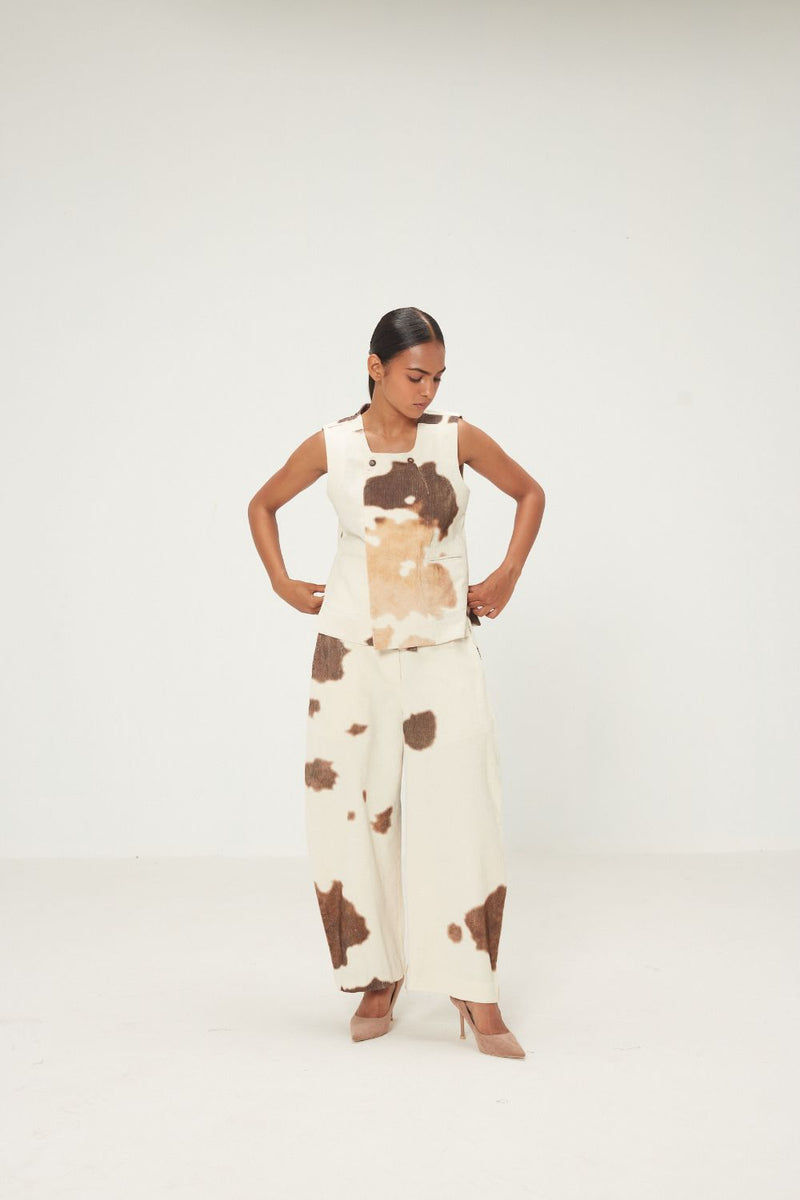 Holstein Co-ord Set corduroy by Khara Kapas in brown for women in Singapore