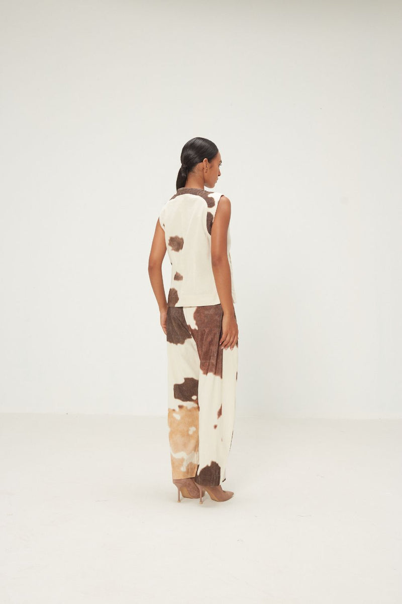 Holstein Co-ord Set corduroy by Khara Kapas in brown for women in Singapore