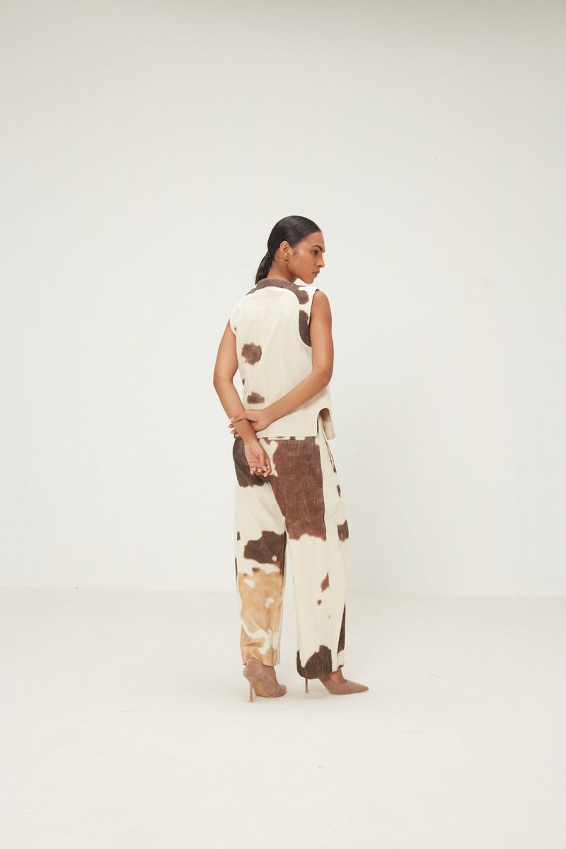 Holstein Top corduroy by Khara Kapas in brown for women in Singapore