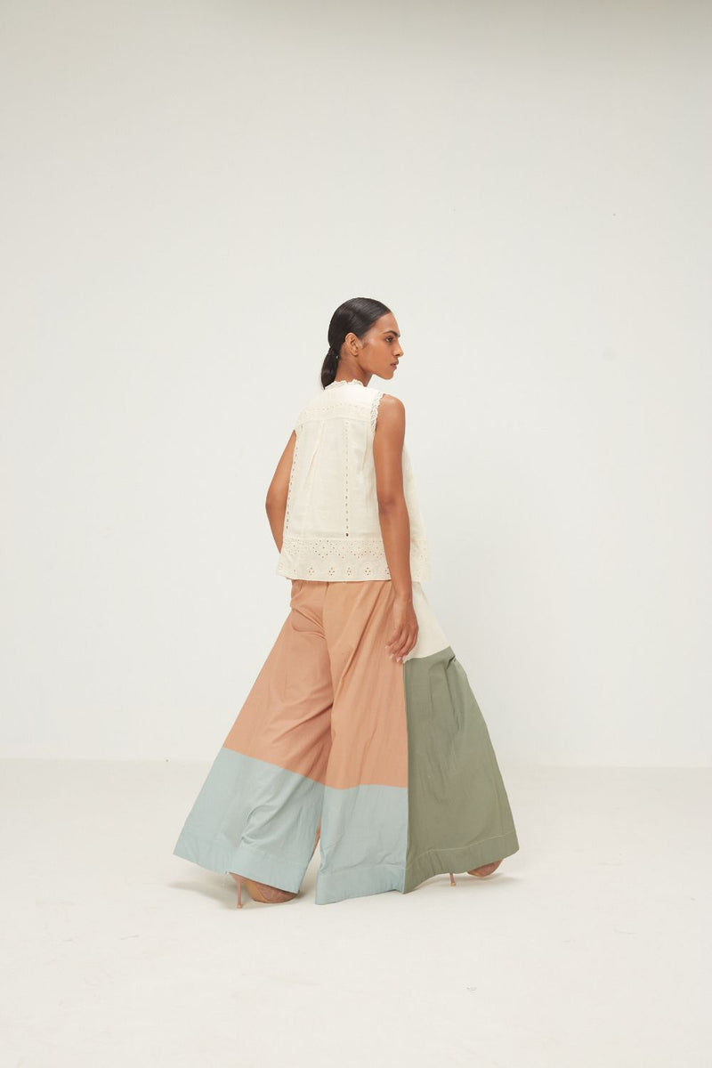 Wild Pearl Top mul by Khara Kapas in white for women in Singapore