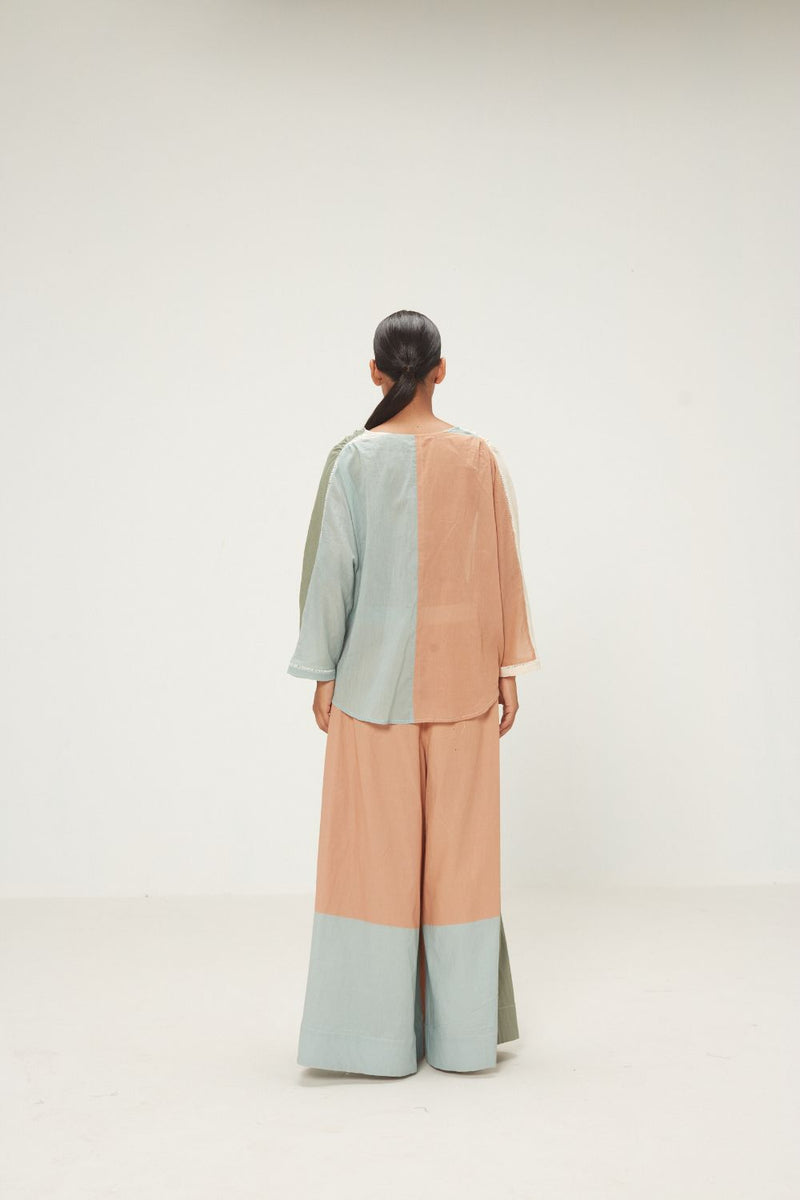 Teal Dune Co-ord Set mul by Khara Kapas in multi for women in Singapore